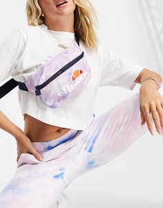 Розовая сумка с принтом тай-дай ellesse-Розовый цвет