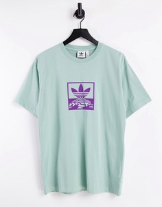 Зеленая окрашенная футболка adidas Originals SPRT-Зеленый цвет