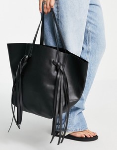 Черная сумка-тоут с геометрическим принтом French Connection-Черный цвет