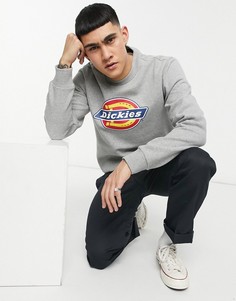Серый свитшот с фирменным логотипом в виде подковы Dickies