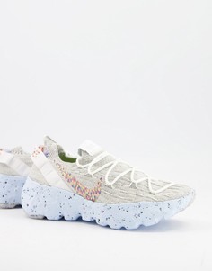 Белые кроссовки Nike Space Hippie 04 Move To Zero-Серый