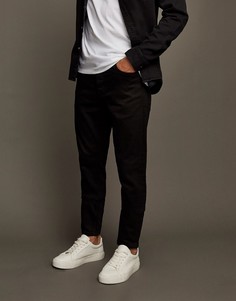 Черные эластичные суженные книзу джинсы Topman-Черный