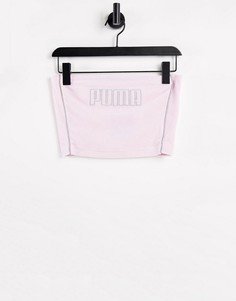 Розовый топ-бандо с логотипом Puma-Розовый цвет