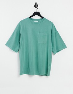 Шалфейно-зеленая футболка в стиле бойфренда Topshop-Зеленый цвет
