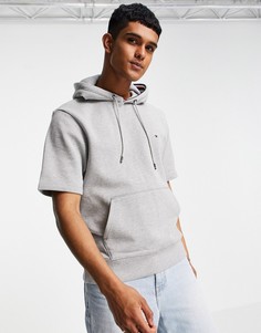 Свитшот с короткими рукавами и капюшоном Tommy Hilfiger-Серый