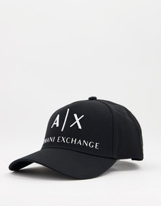 Черная бейсболка Armani Exchange-Черный цвет