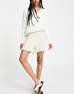 Кремовые трикотажные шорты Vero Moda-Белый