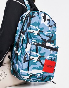 Рюкзак 45 см на молнии с сине-зеленым камуфляжным принтом Calvin Klein Sports-Multi