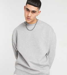 Серый меланжевый oversize-свитшот ASOS DESIGN