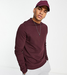 Бордовый свитшот из органического хлопка ASOS DESIGN-Красный