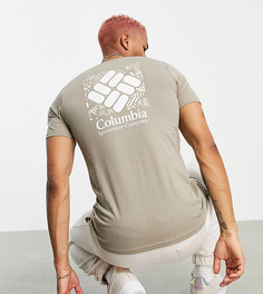 Коричневая футболка с принтом на спине Columbia Rapid Ridge – эксклюзивно для ASOS-Коричневый цвет