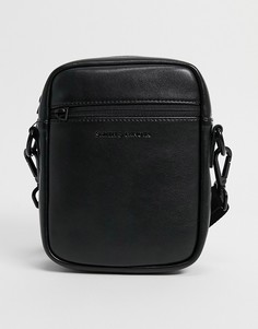 Кожаная сумка для полетов с ремешком через плечо Smith & Cross-Черный цвет
