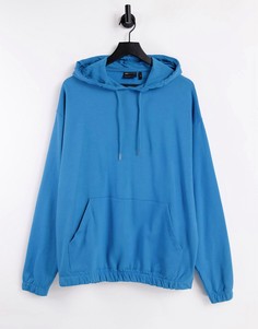 Голубой худи в стиле oversized из органического хлопка ASOS DESIGN