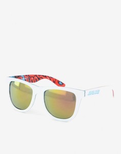 Бело-синие солнцезащитные очки с разноцветной внутренней поверхностью Santa Cruz-Белый