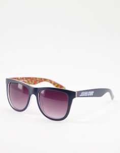 Темно-синие классические солнцезащитные очки с разноцветными дужками Santa Cruz-Темно-синий