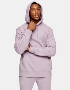Темно-розовый худи классического кроя от комплекта Topman-Розовый цвет
