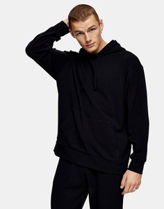Черный вязаный худи Topman-Черный цвет