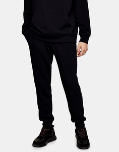 Черные трикотажные джоггеры Topman-Черный цвет