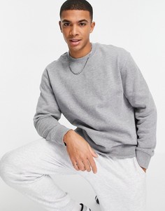 Серый меланжевый свитшот от комплекта Topman