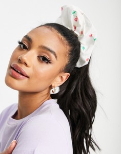 Резинка для волос с принтом вишен ASOS LUXE-Многоцветный