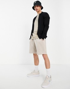 Черный трикотажный кардиган на сквозной молнии с длинными рукавами Topman-Черный цвет