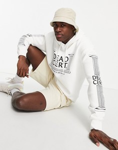 Худи цвета экрю с принтом "Dead Cert" Topman-Белый