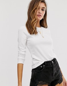 Белый лонгслив узкого кроя из органического хлопка ASOS DESIGN Ultimate