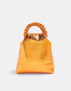 Оранжевая сумка с присборенной ручкой Topshop Puffy-Оранжевый цвет