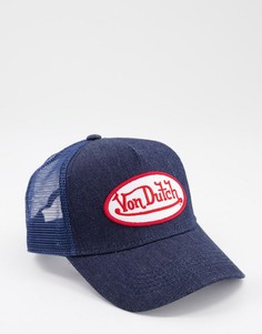 Джинсовая кепка-бейсболка Von Dutch-Темно-синий