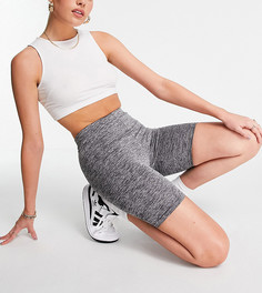 Меланжевые шорты-леггинсы ASOS DESIGN Tall-Серый