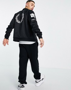 Олимпийка черного цвета с графическим логотипом Fred Perry-Черный цвет