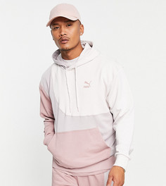 Розовый худи в стиле колор блок Puma Convey – эксклюзивно для ASOS-Розовый цвет
