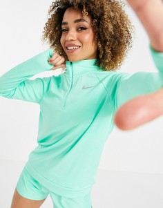 Лонгслив мятного цвета Nike Running-Зеленый цвет