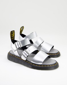 Серебристые сандалии Dr Martens Gryphon-Серебристый