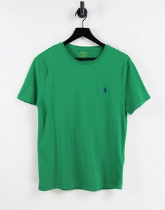 Зеленая футболка с логотипом игрока в поло Polo Ralph Lauren-Зеленый цвет