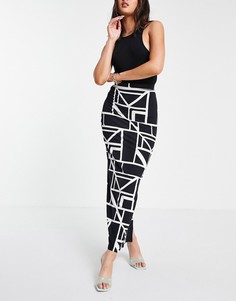 Юбка макси с абстрактным принтом ASOS DESIGN-Multi