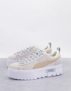 Бежевые кроссовки Puma Mazye Luxe-Светло-бежевый цвет
