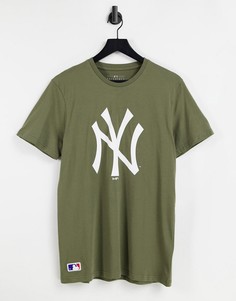Футболка цвета хаки New Era MLB New York Yankees-Зеленый цвет