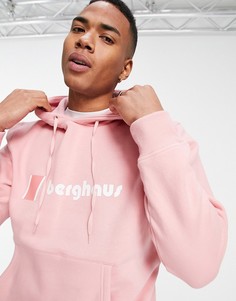 Розовый худи с логотипом Berghaus Heritage-Розовый цвет