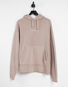 Худи светло-бежевого цвета с принтом "San Francisco" Topman-Нейтральный
