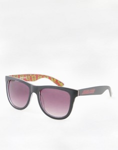 Черные классические солнцезащитные очки с разноцветными дужками Santa Cruz-Черный цвет