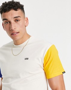 Кремовая футболка в стиле колор блок Vans Opposite-Белый