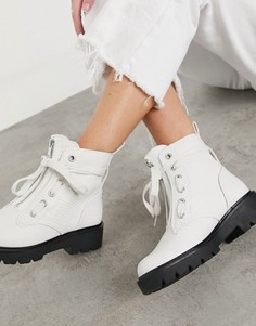 Белые ботинки на массивной подошве со шнуровкой UGG Daren-Белый