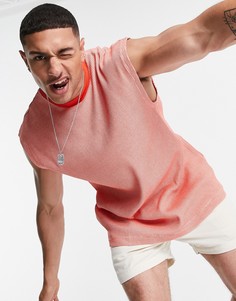 Оранжевая фактурная майка в стиле "oversized" ASOS DESIGN-Оранжевый цвет