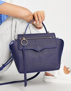 Синяя сумка через плечо с декоративным ремешком Rebecca Minkoff-Голубой
