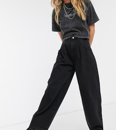 Широкие джинсы с завышенной талией черного выбеленного цвета Reclaimed Vintage inspired-Черный цвет