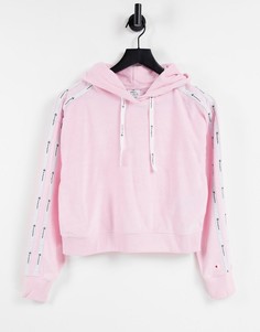 Укороченное худи розового цвета Champion-Розовый цвет