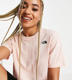 Розовая укороченная футболка The North Face Vertical – эксклюзивно для ASOS-Розовый цвет
