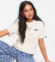 Футболка кремового цвета с логотипом слева на груди Vans – эксклюзивно на ASOS-Светло-бежевый