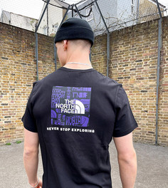 Черная футболка с логотипом The North Face Distorted-Черный